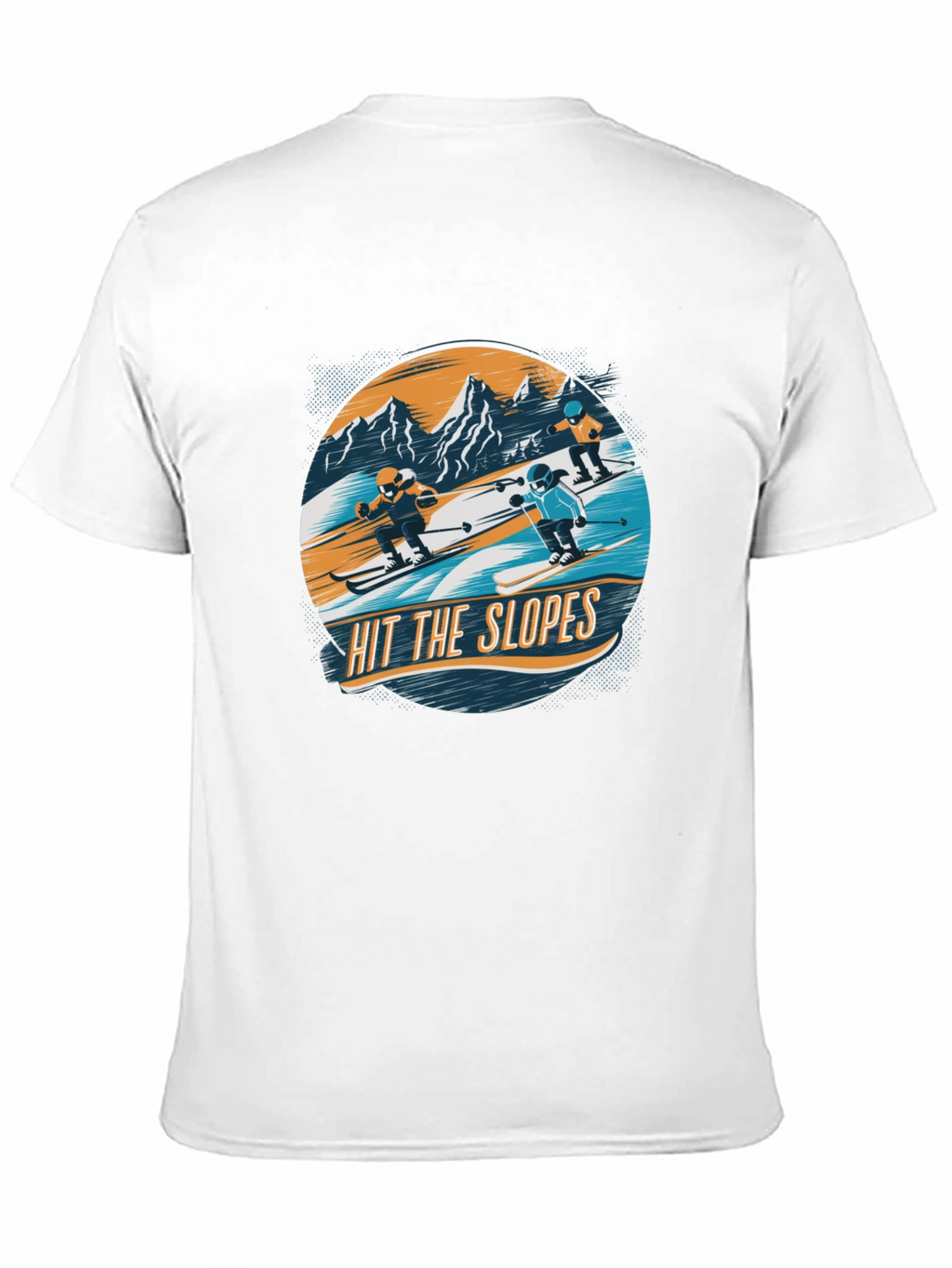 Hit the Slopes Graphic Tee - Black Cotton T-Shirt