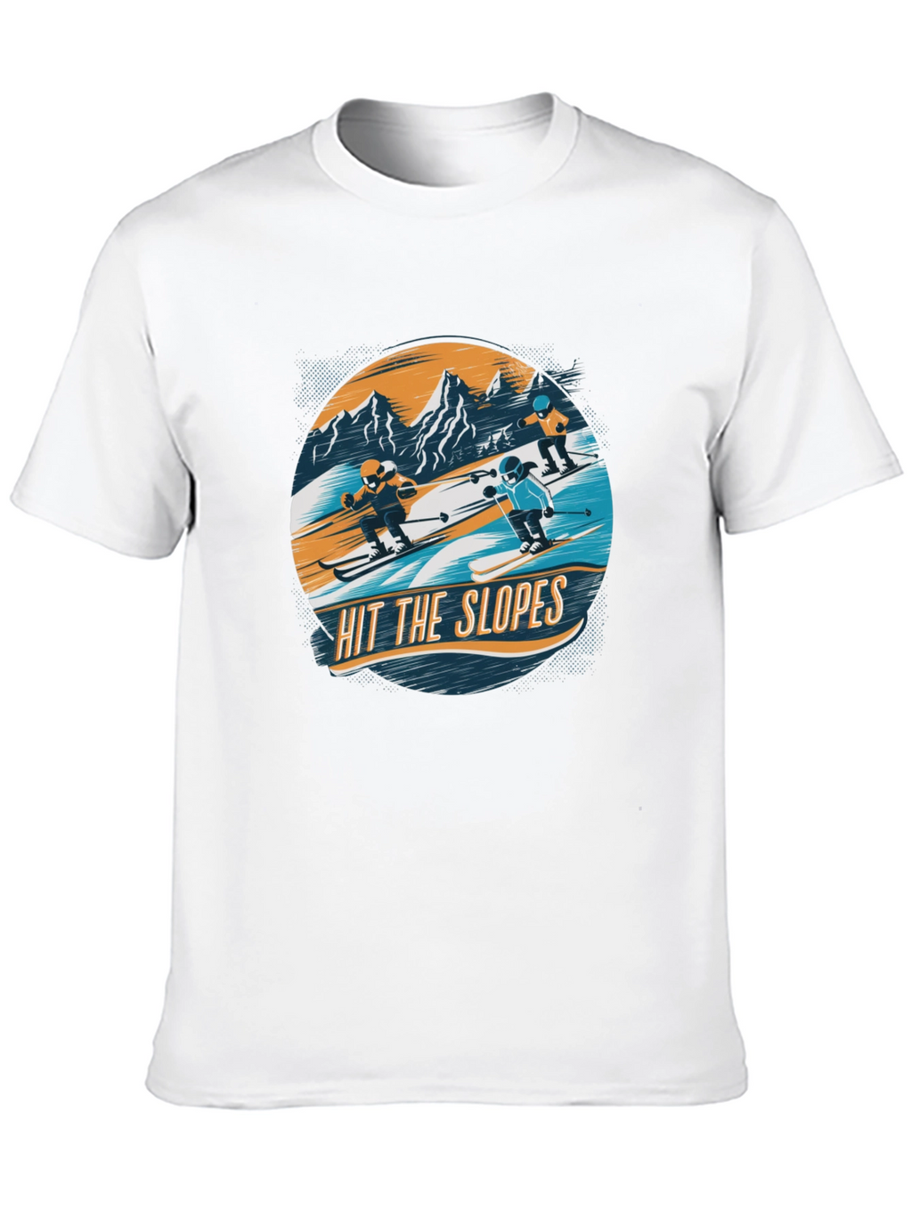 Hit the Slopes Graphic Tee - Black Cotton T-Shirt