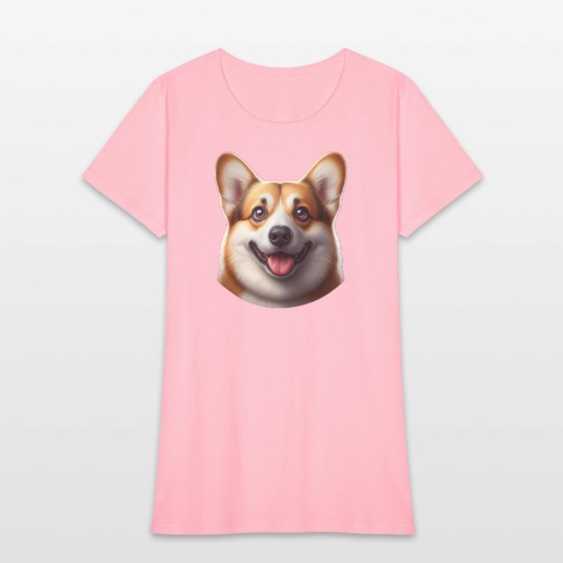 Vibrant Corgi Face Illustration