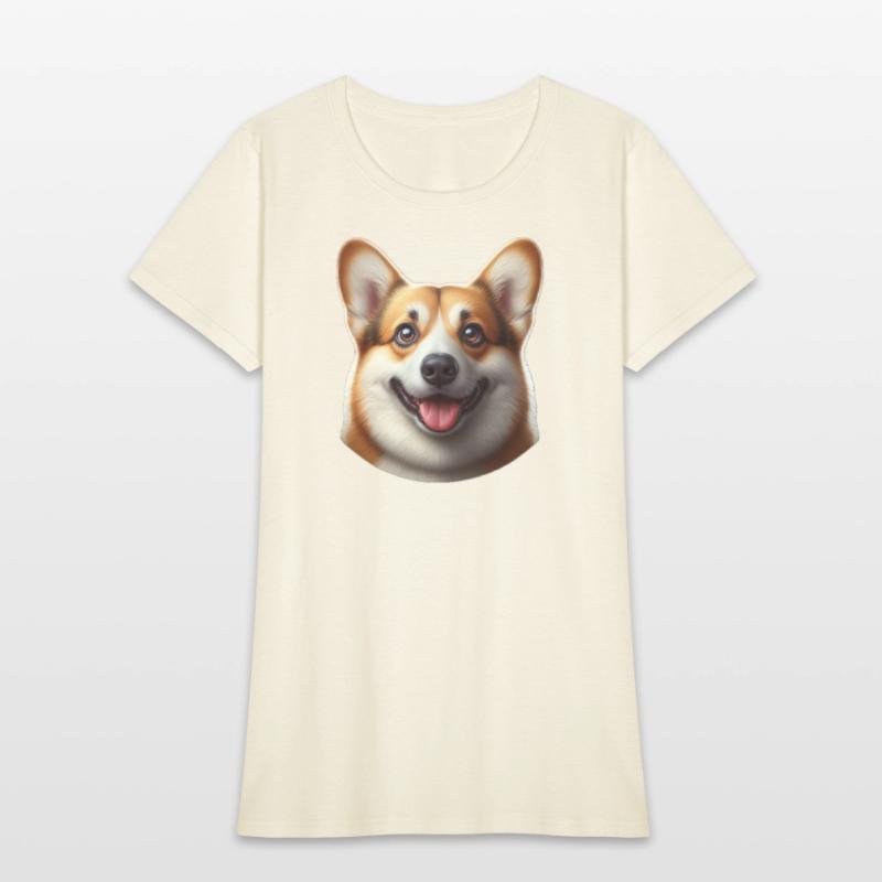 Vibrant Corgi Face Illustration