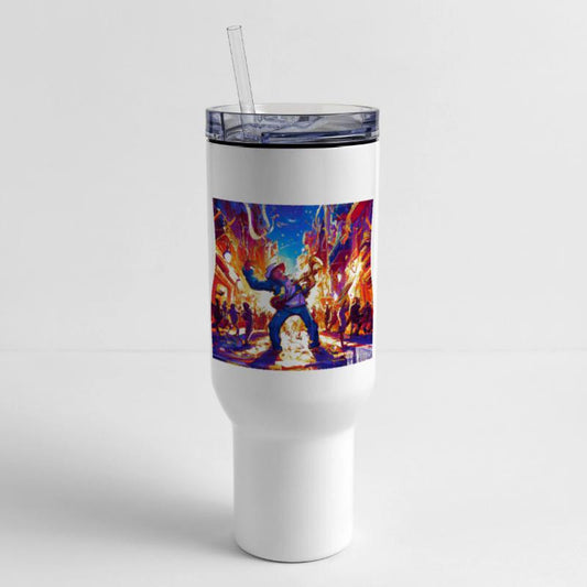 Vibrant Jazz Street Performance Artwork in Neon