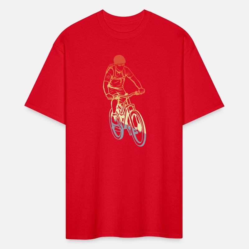 Vintage Mountain Biker Drawing