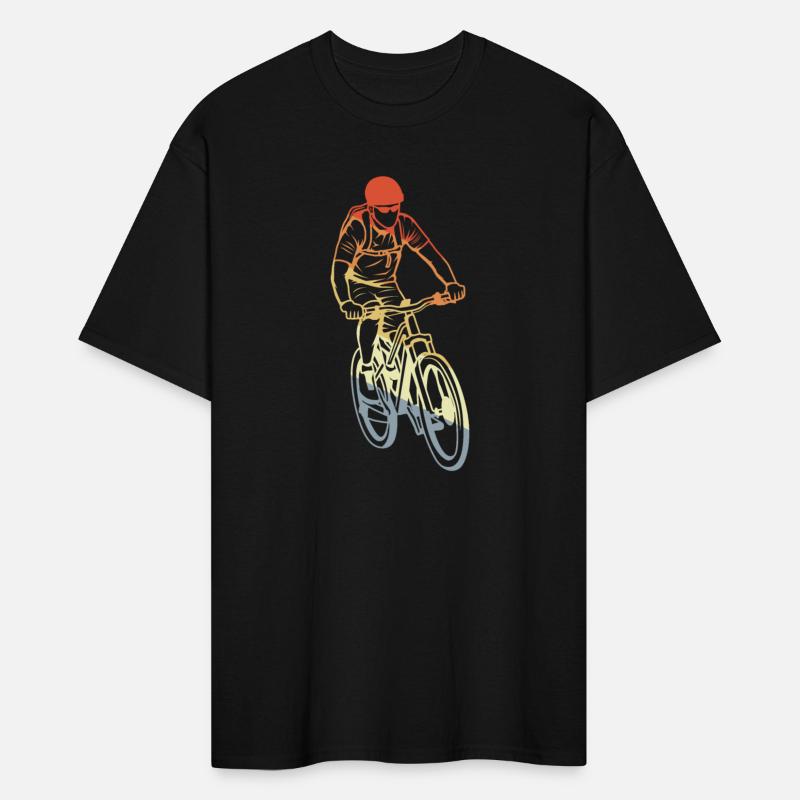 Vintage Mountain Biker Drawing