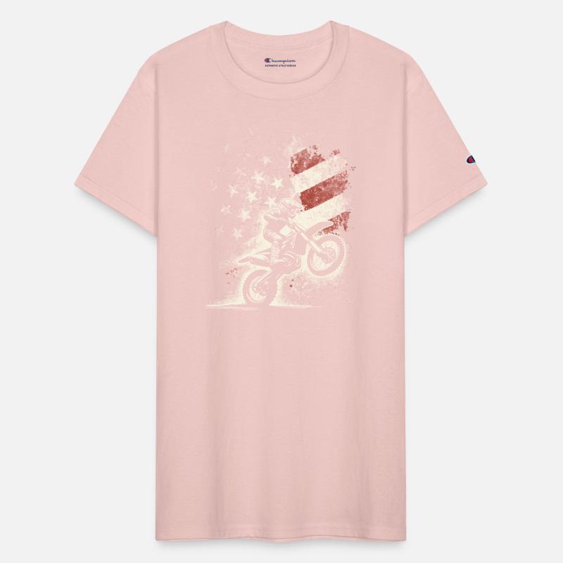 Vintage Patriotic Dirt Bike Motocross USA American