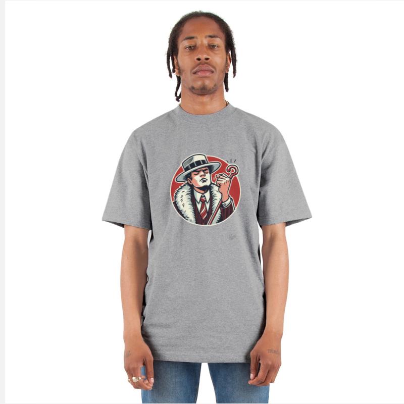 Vintage Pimp with Cane and Fur Coat