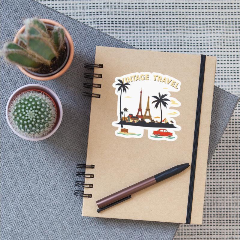 VintageScene Travel Eiffel Tower