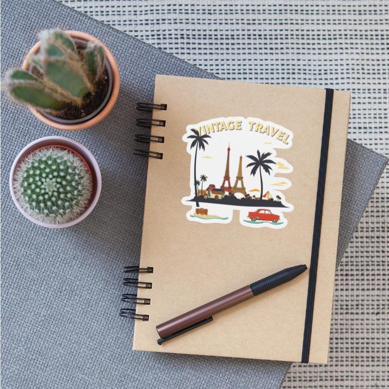 VintageScene Travel Eiffel Tower