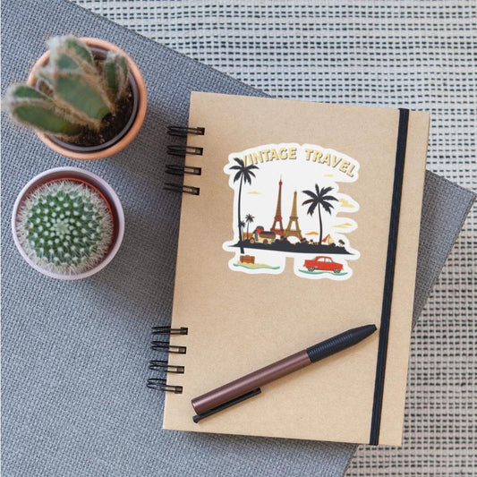 VintageScene Travel Eiffel Tower