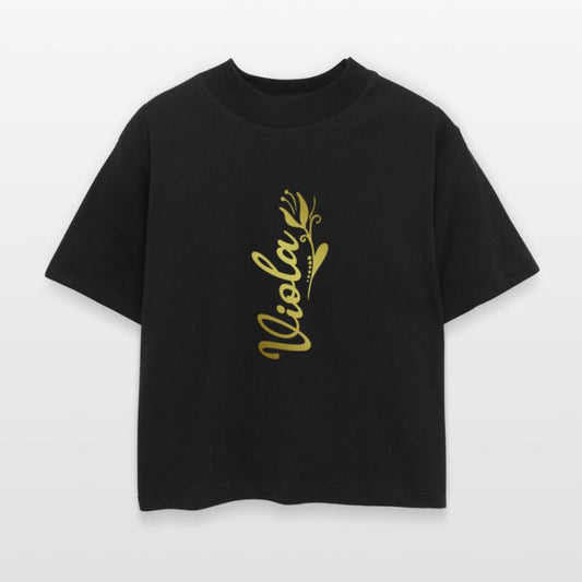 Viola Name Faux Gold Tulip Flourish