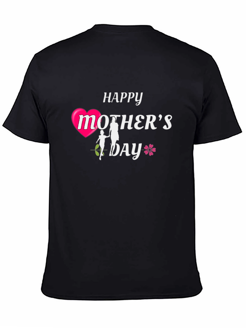Happy Mothers Day T-Shirt Heart & Flower Graphic