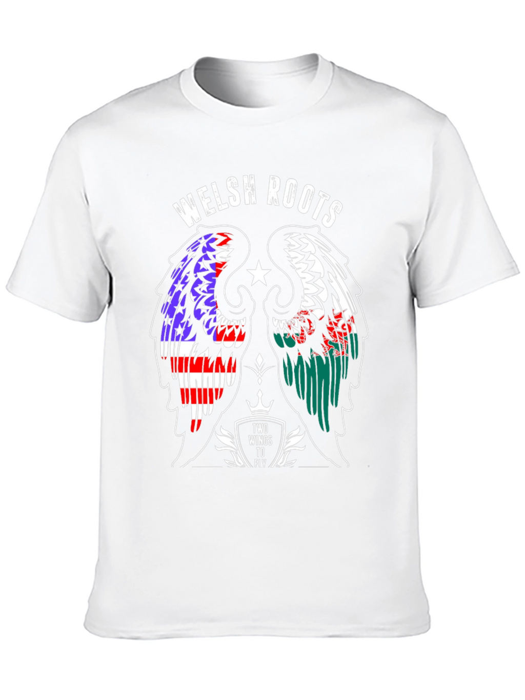 Welsh Roots Wings T-Shirt - USA Wales Pride