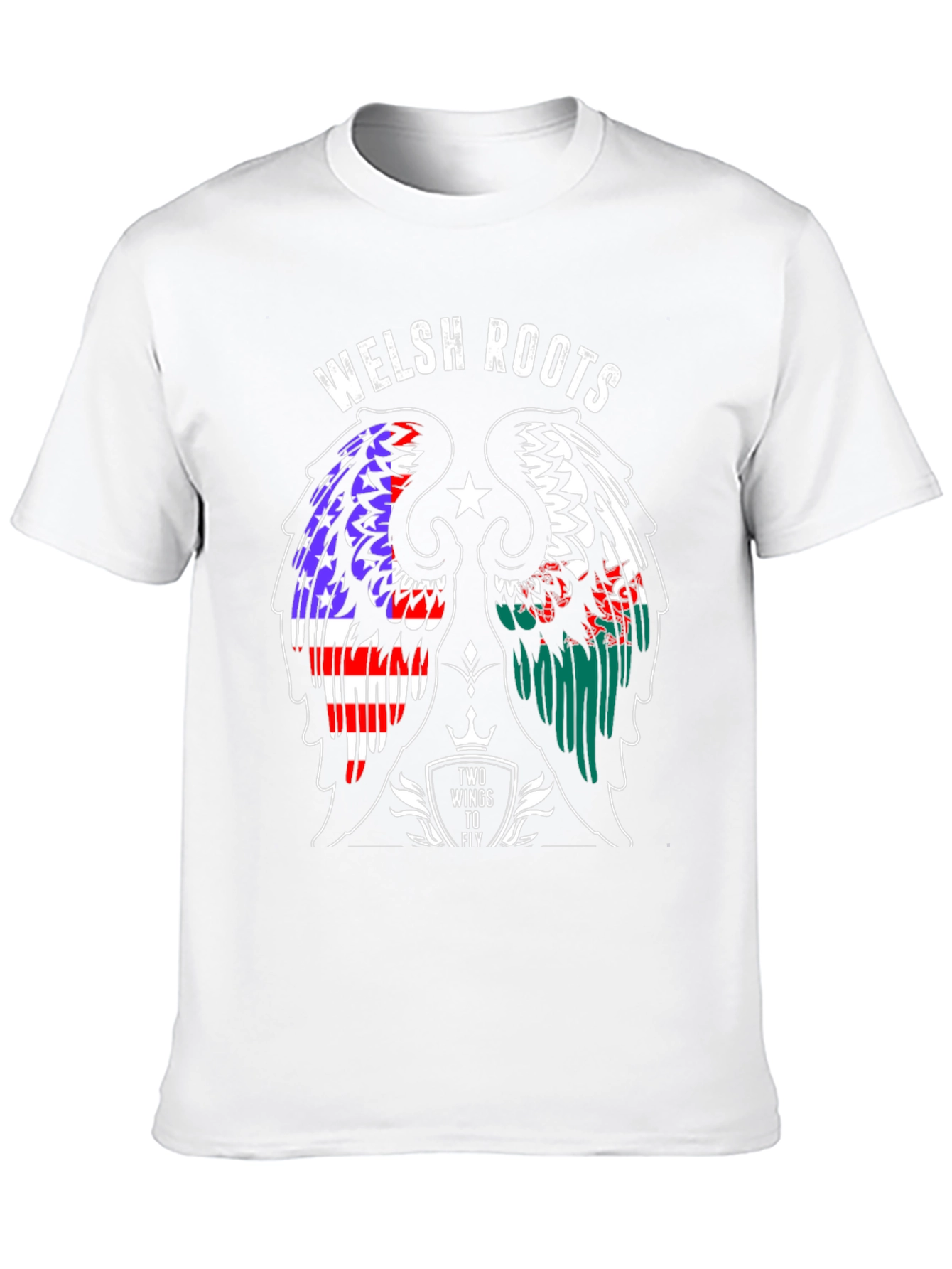 Welsh Roots Wings T-Shirt - USA Wales Pride