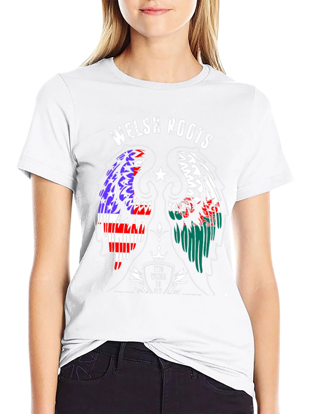 Welsh Roots Wings T-Shirt - USA Wales Pride