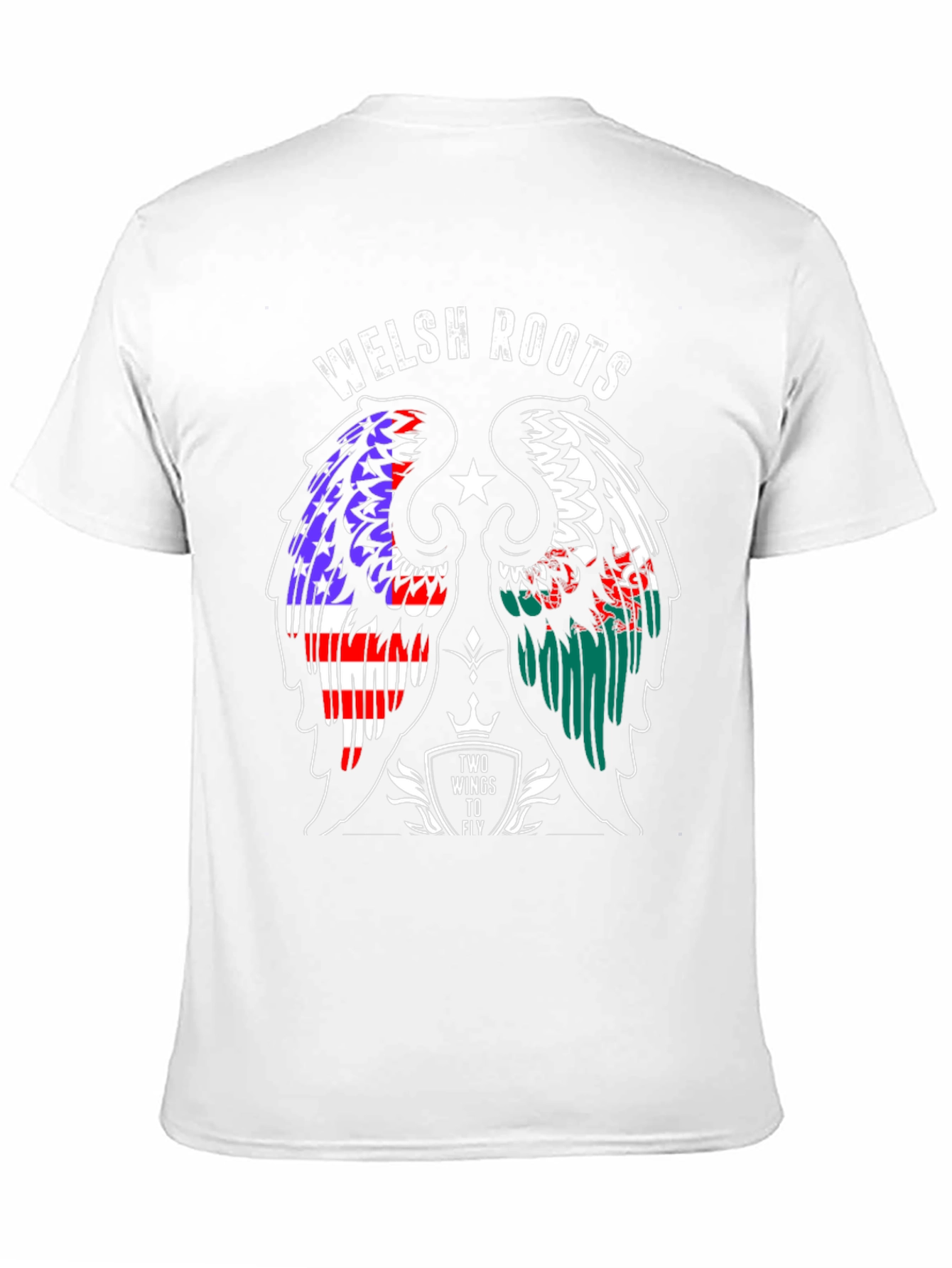 Welsh Roots Wings T-Shirt - USA Wales Pride