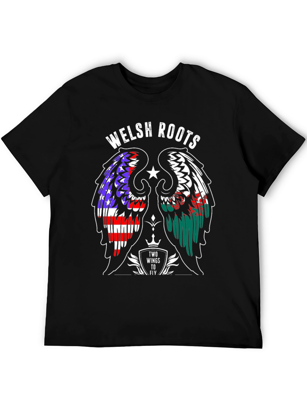 Welsh Roots Wings T-Shirt - USA Wales Pride