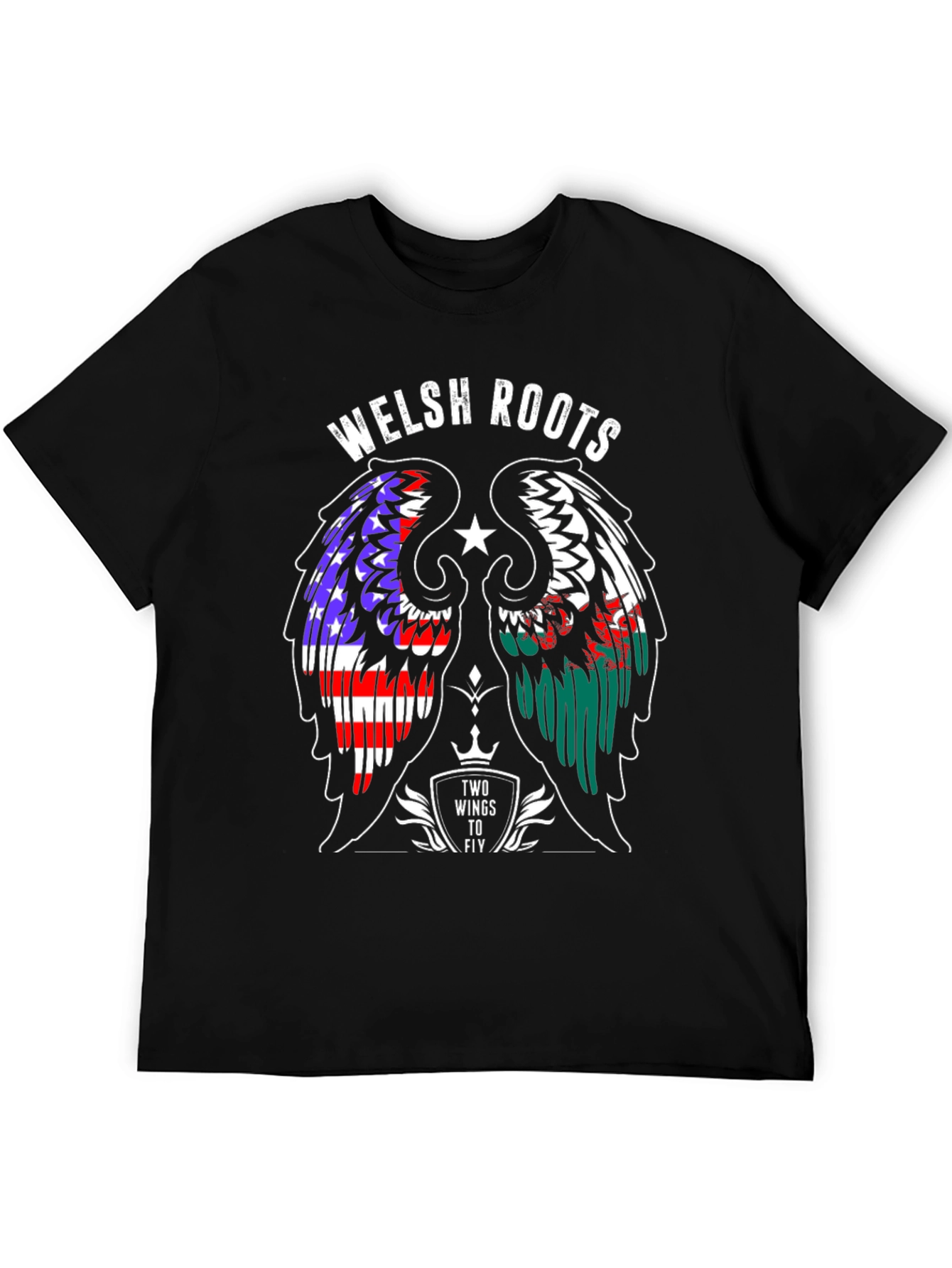 Welsh Roots Wings T-Shirt - USA Wales Pride