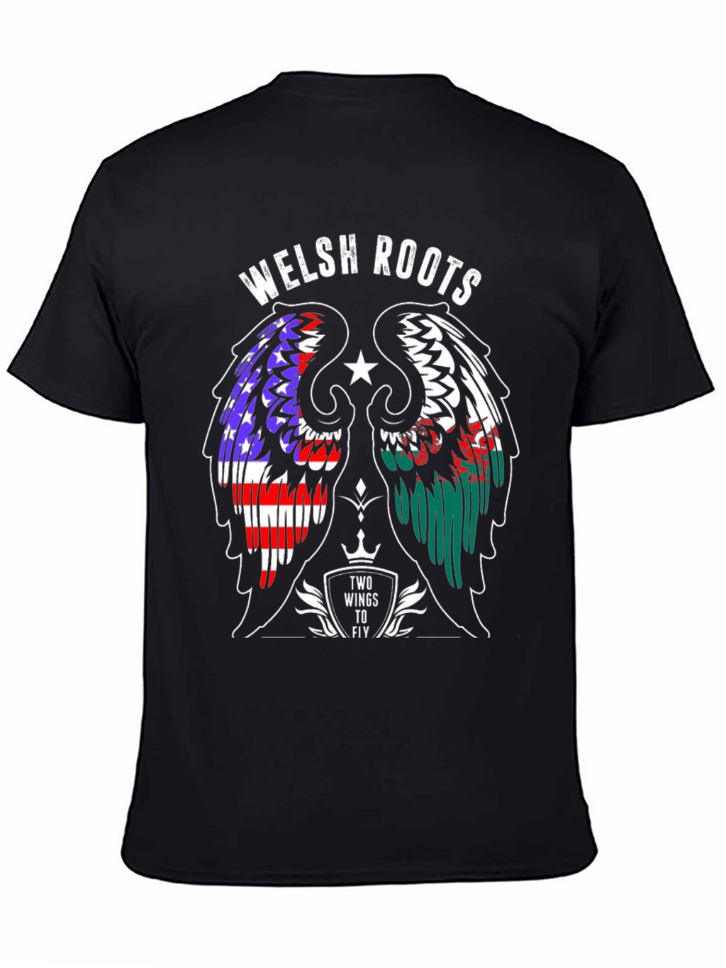 Welsh Roots Wings T-Shirt - USA Wales Pride