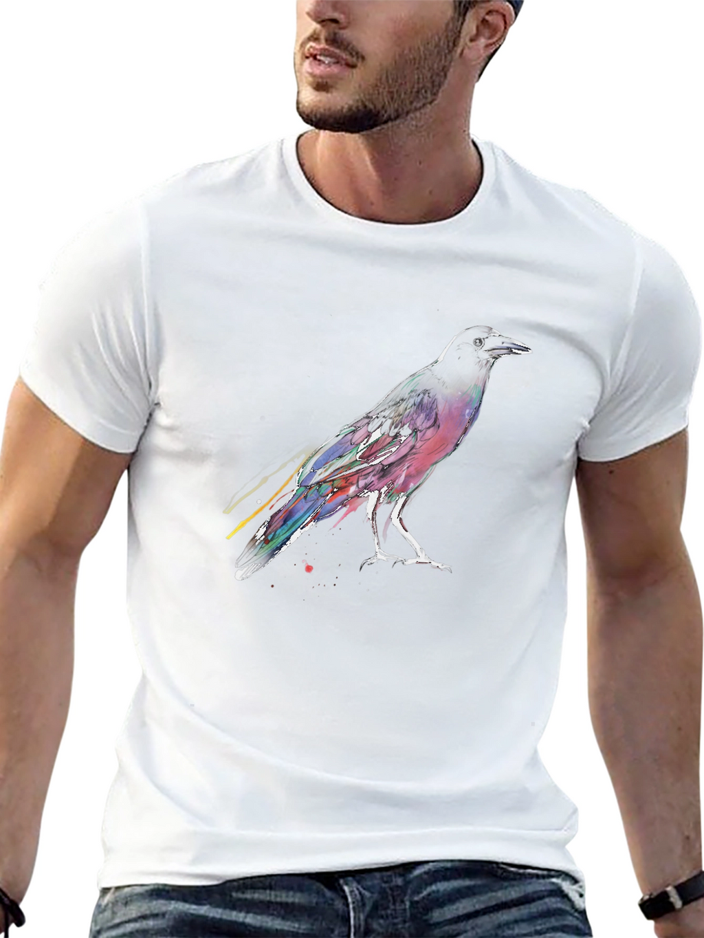 Raven Graphic T-Shirt - Mens Black Tee