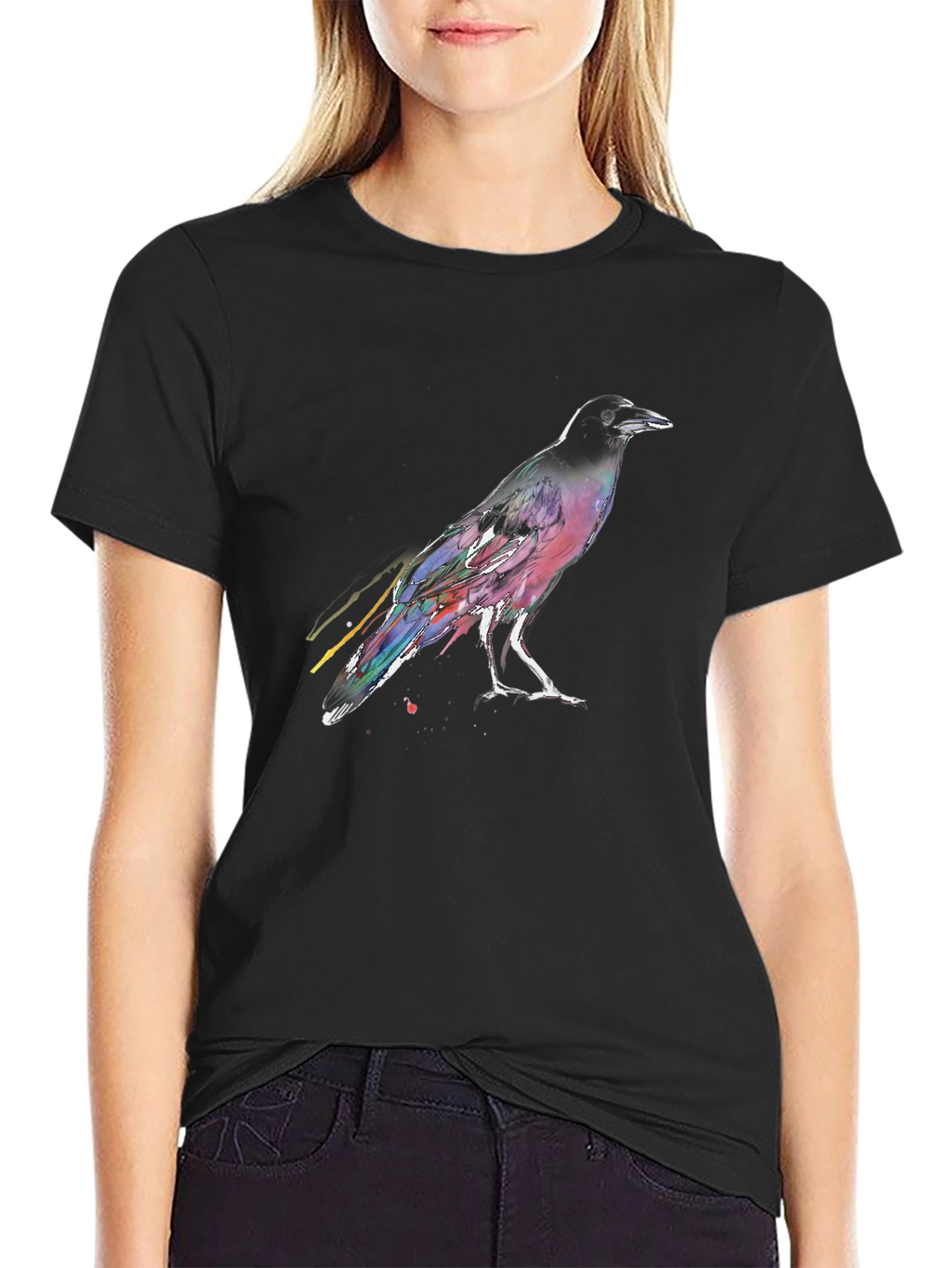 Raven Graphic T-Shirt - Mens Black Tee