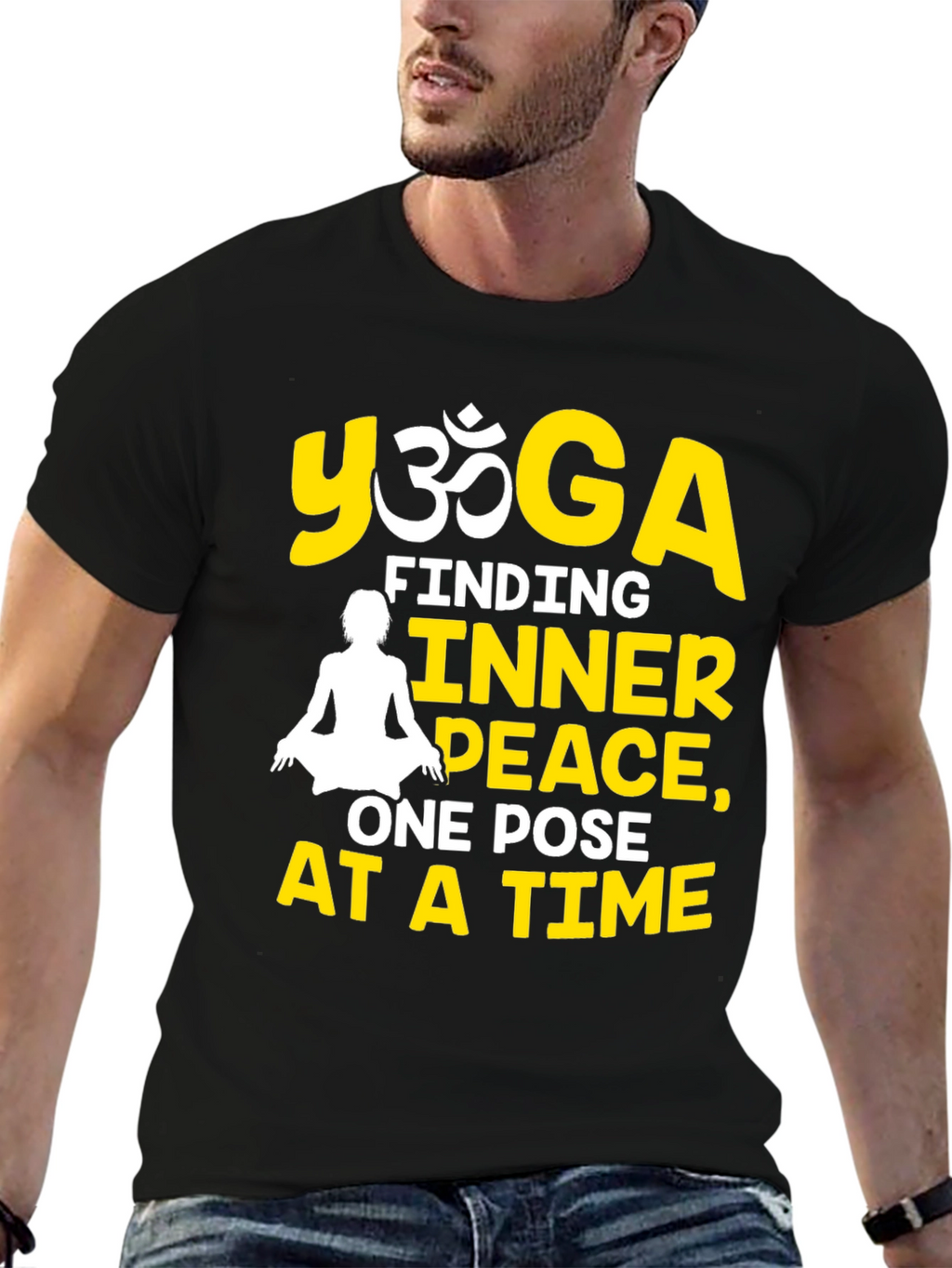 Yoga Inner Peace Black T-Shirt