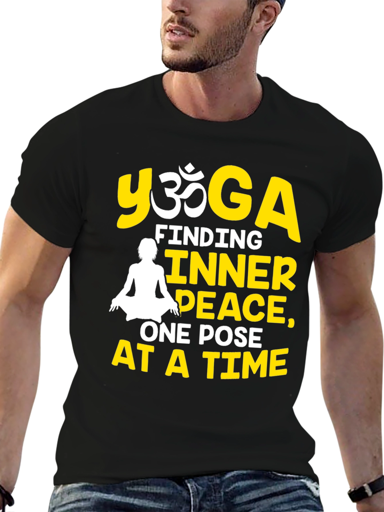 Yoga Inner Peace Black T-Shirt