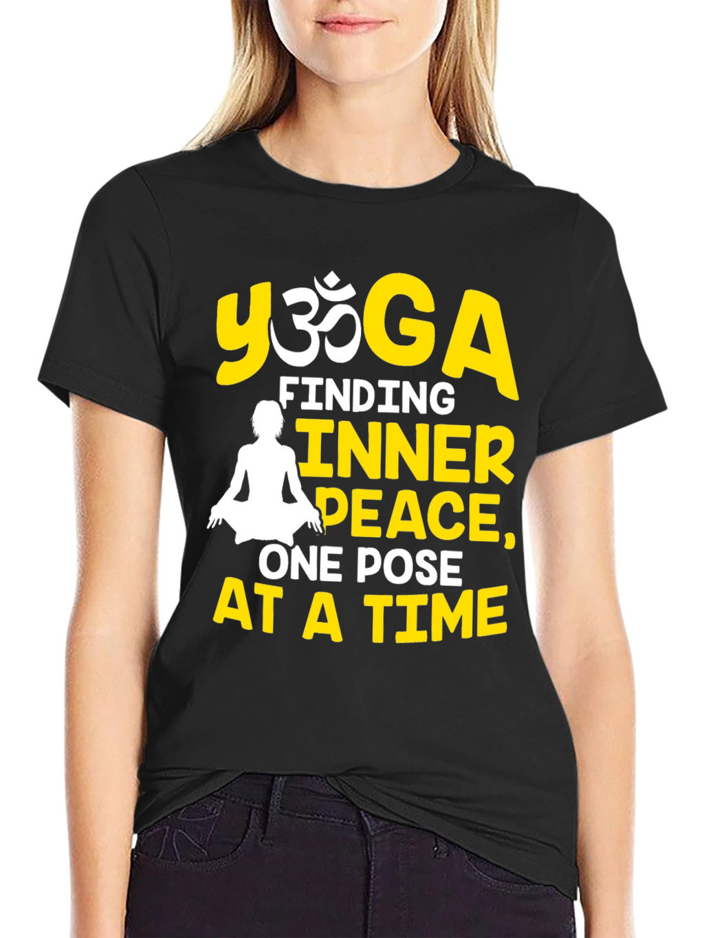 Yoga Inner Peace Black T-Shirt