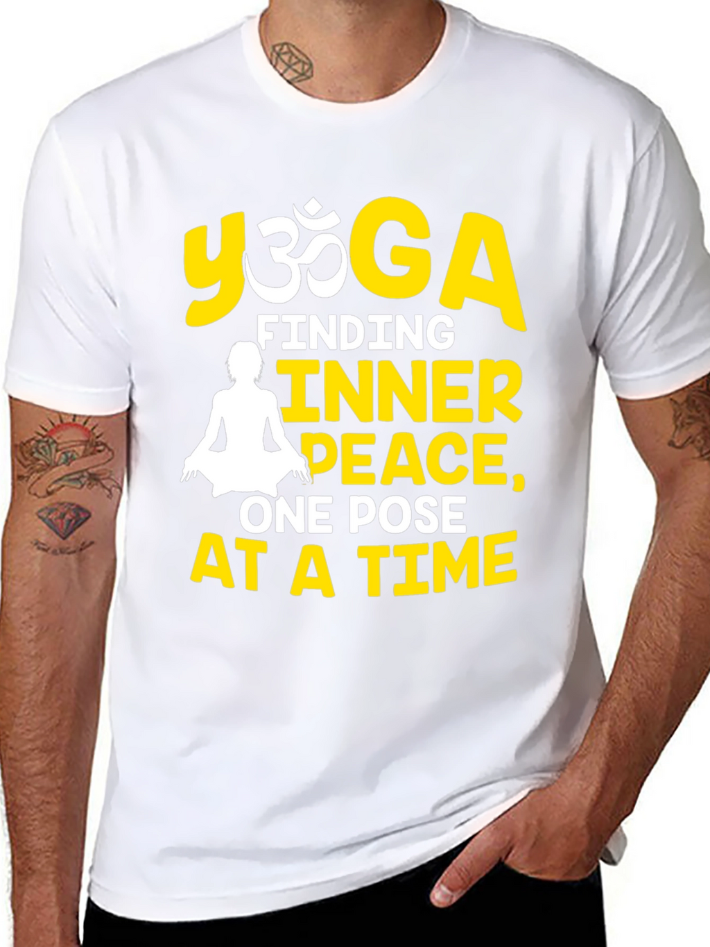 Yoga Inner Peace Black T-Shirt