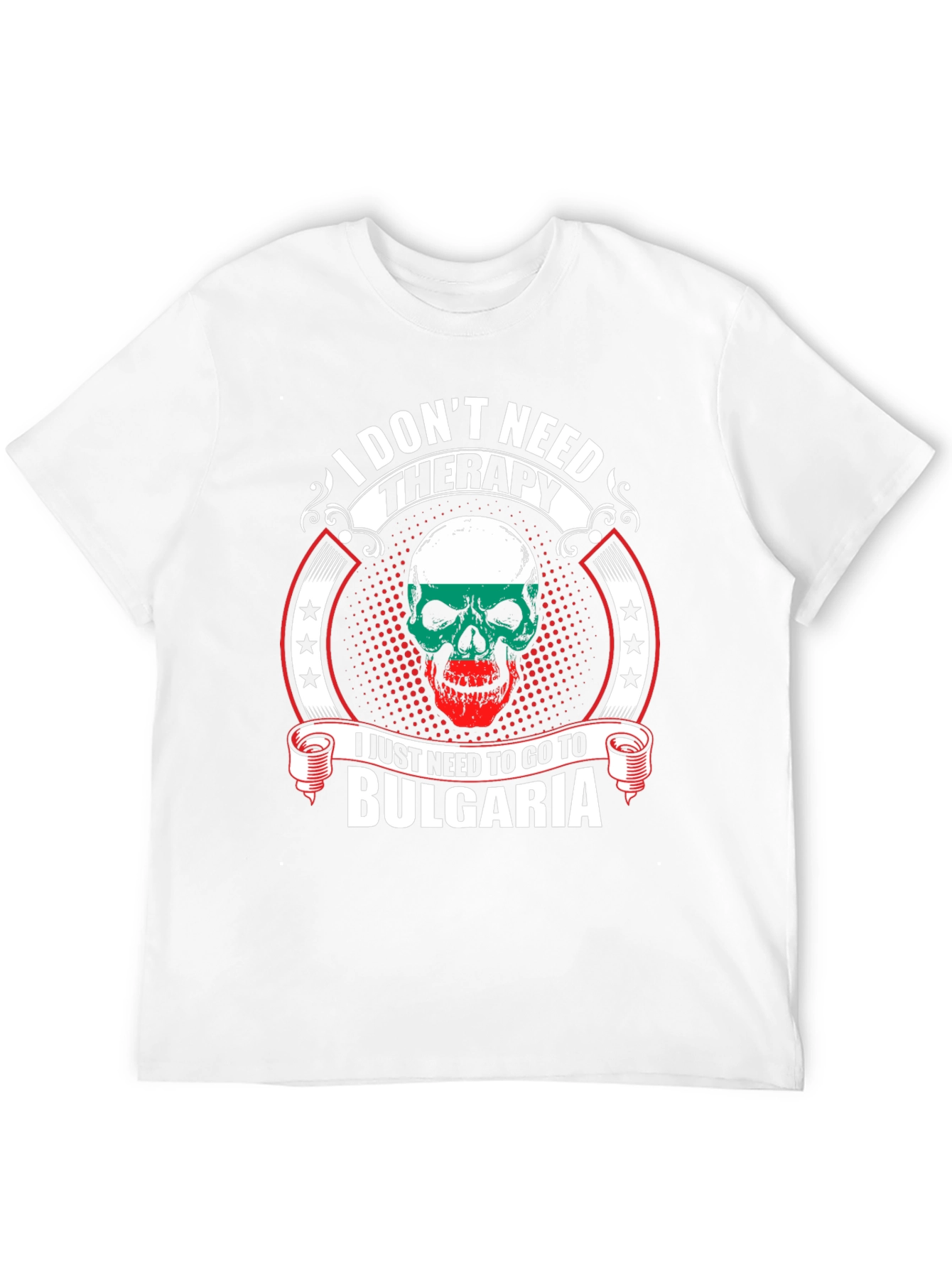 Bulgaria Skull Graphic T-Shirt