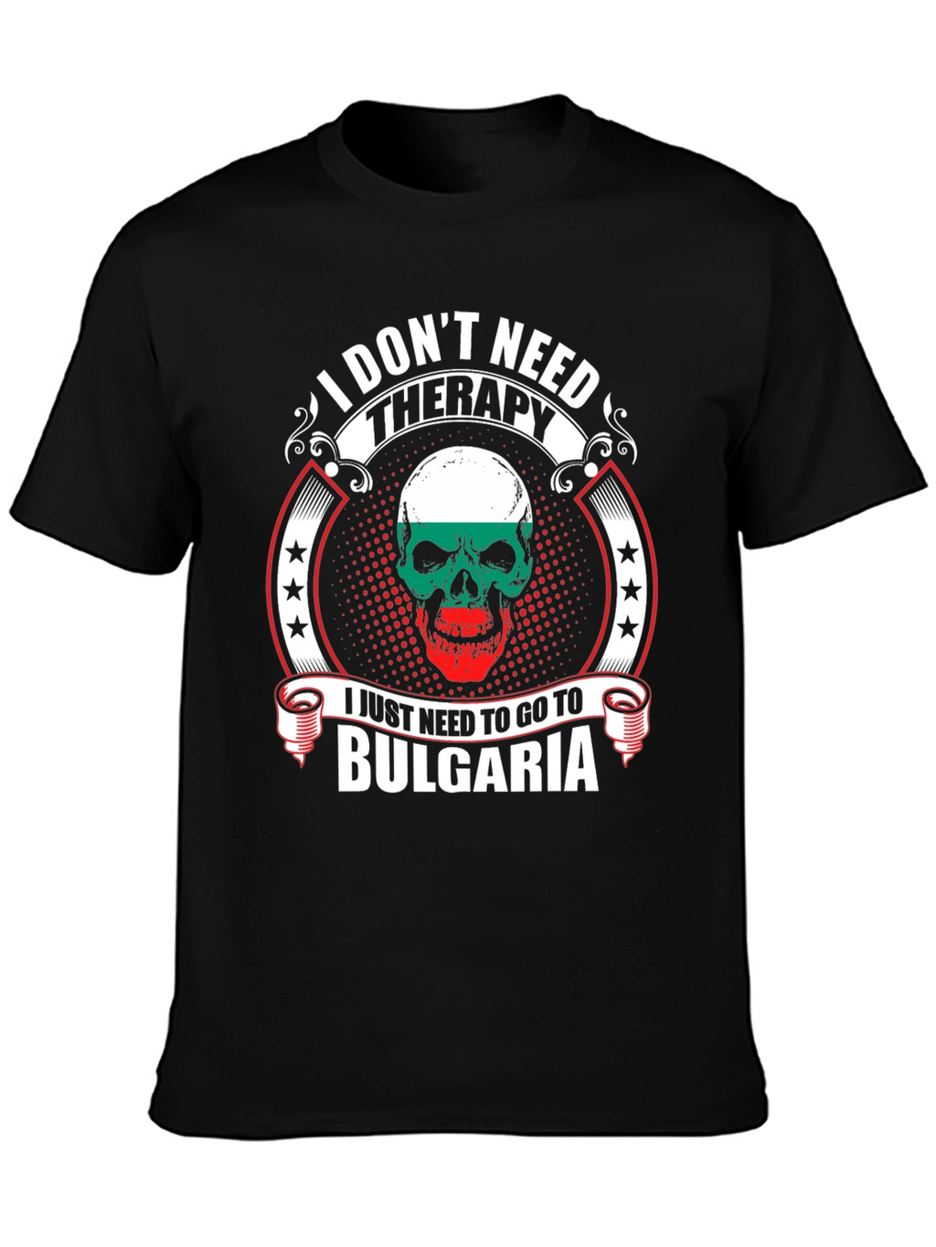 Bulgaria Skull Graphic T-Shirt