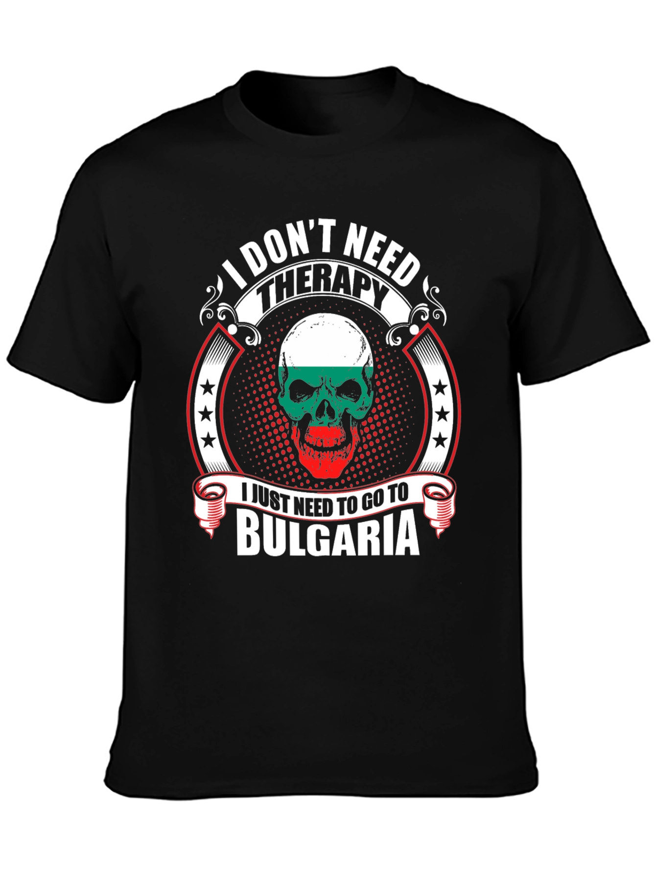Bulgaria Skull Graphic T-Shirt