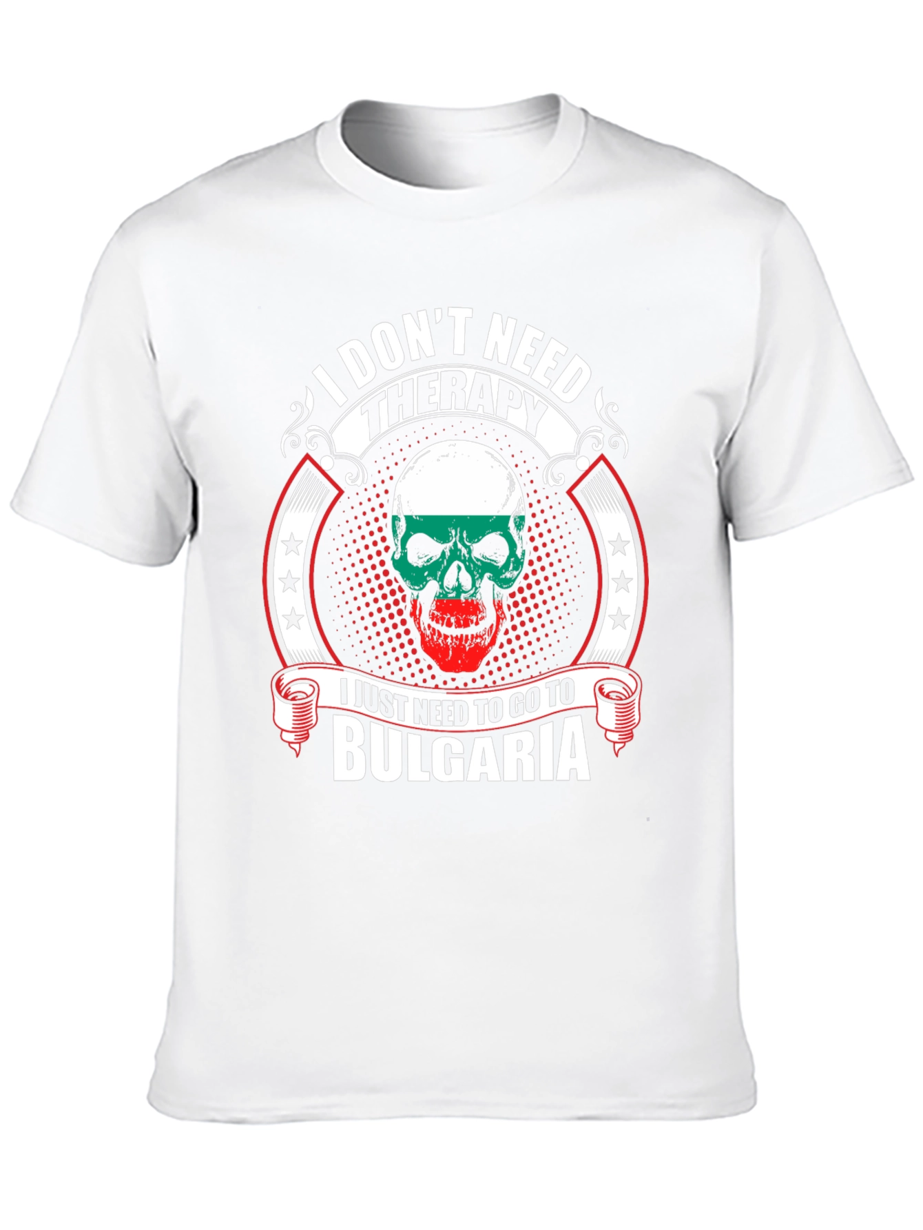 Bulgaria Skull Graphic T-Shirt