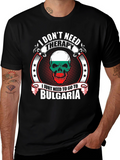 Bulgaria Skull Graphic T-Shirt
