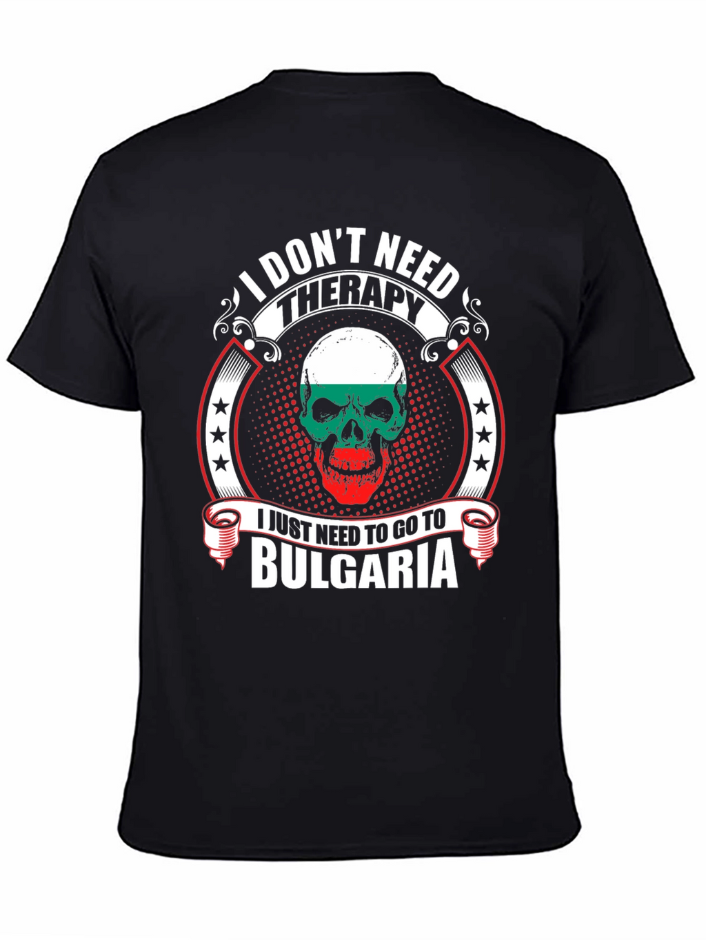 Bulgaria Skull Graphic T-Shirt
