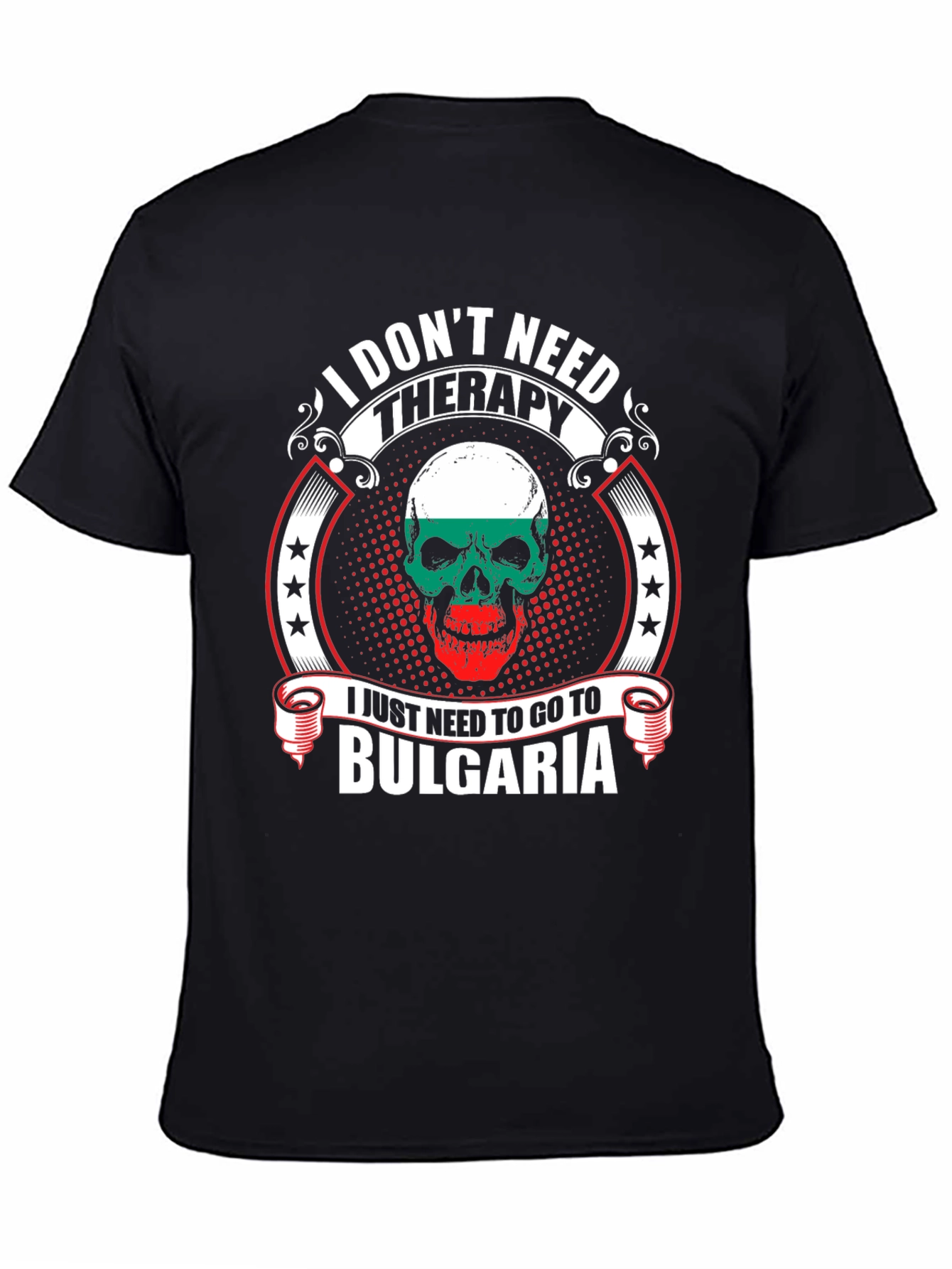 Bulgaria Skull Graphic T-Shirt