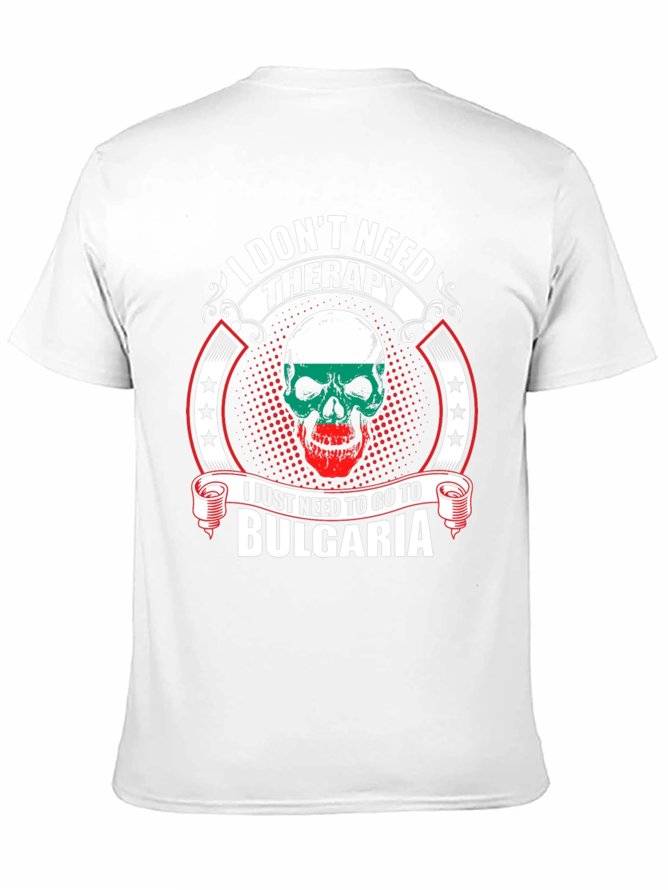 Bulgaria Skull Graphic T-Shirt