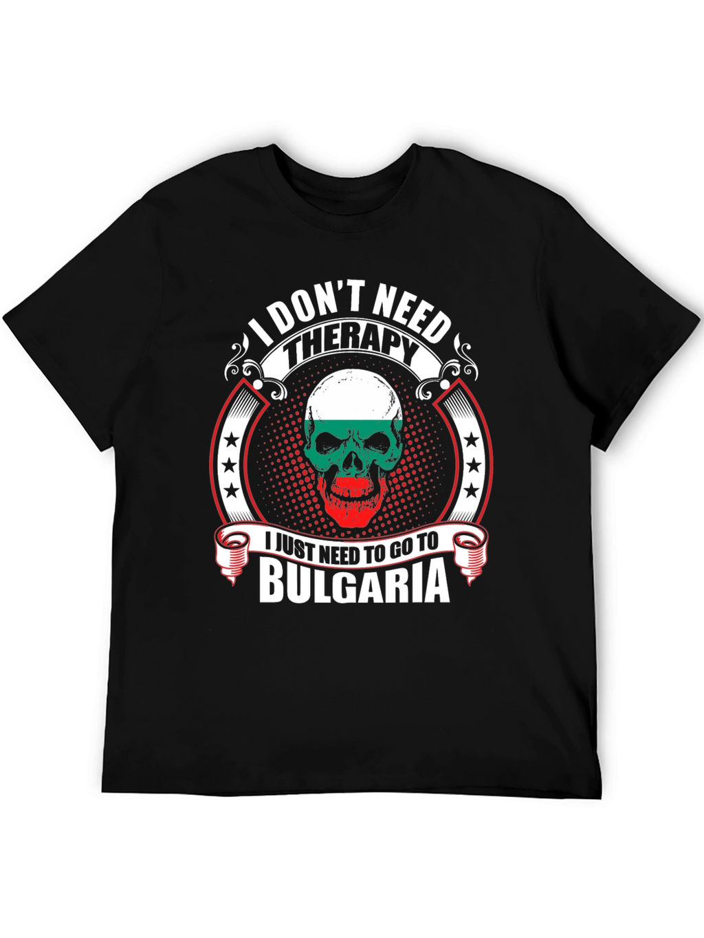 Bulgaria Skull Graphic T-Shirt