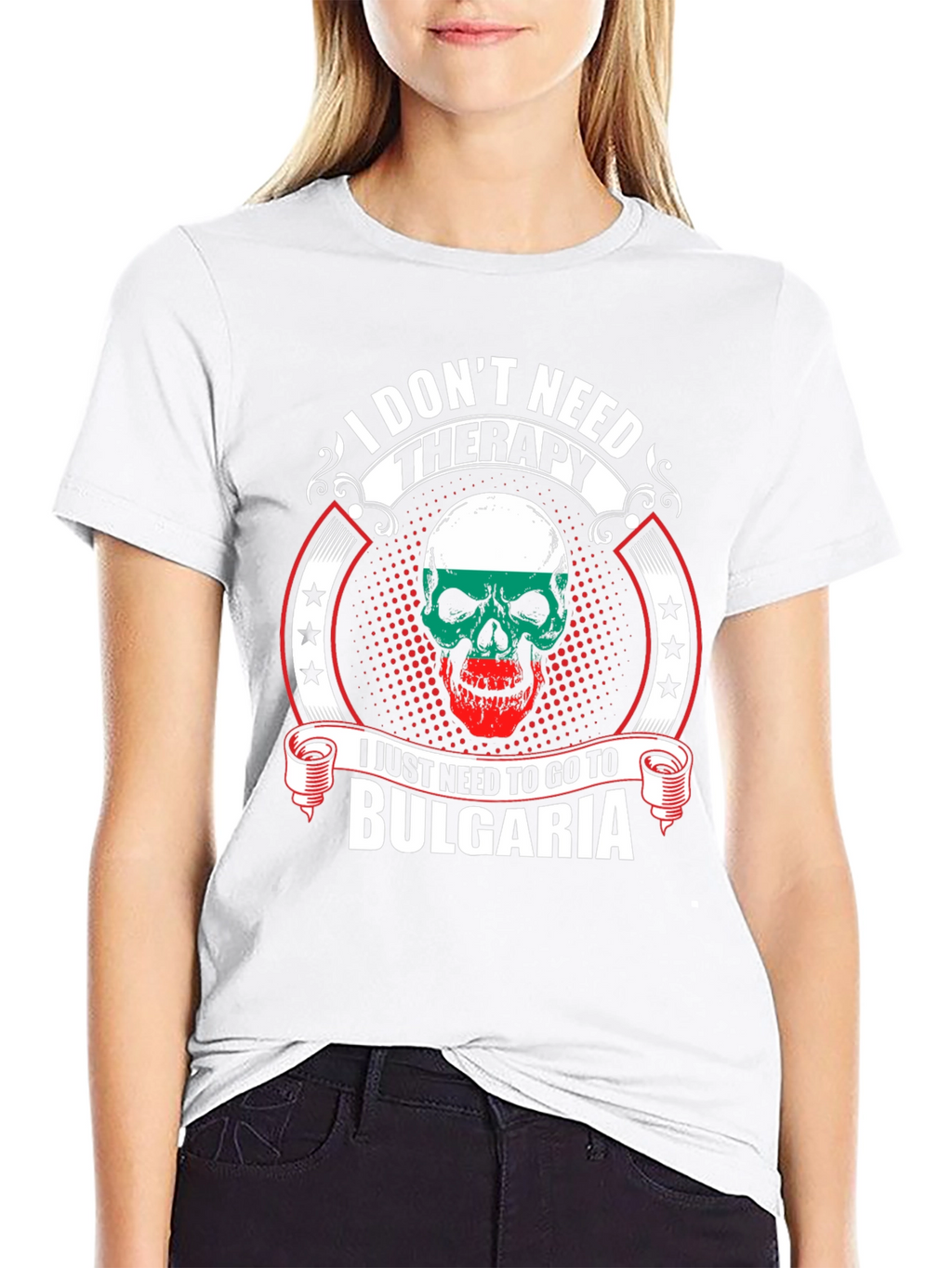 Bulgaria Skull Graphic T-Shirt