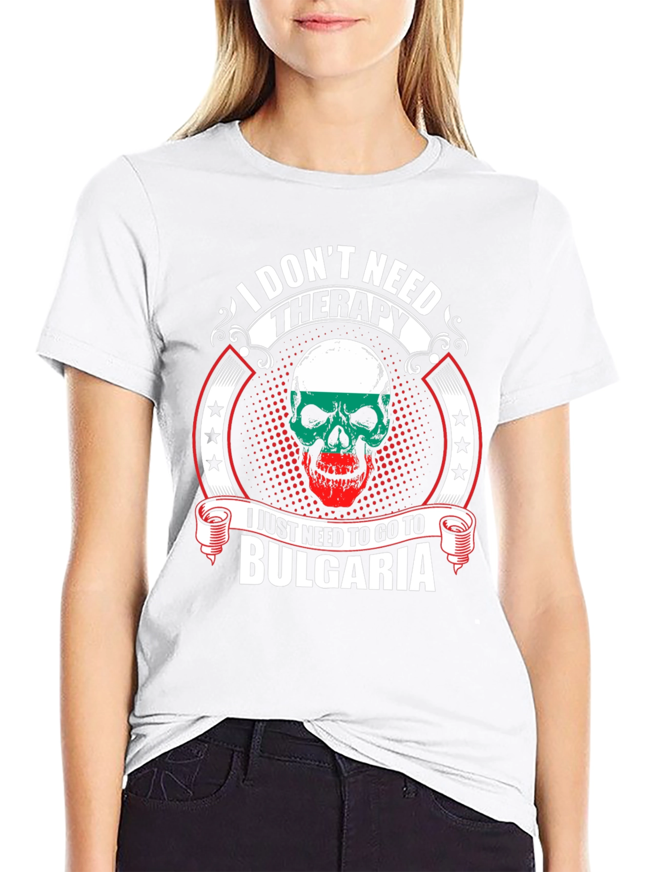 Bulgaria Skull Graphic T-Shirt