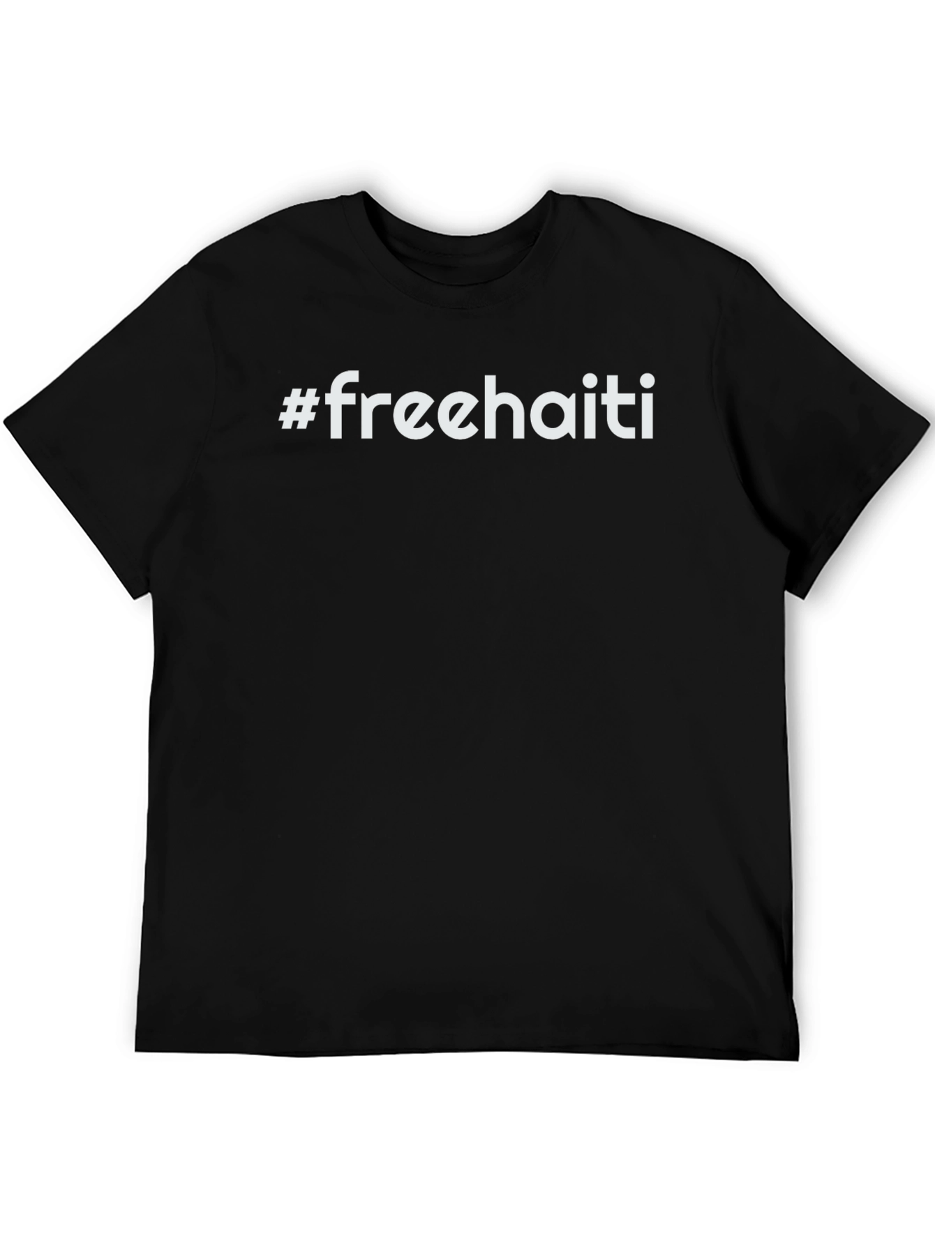 Free Haiti Graphic Tee - Unisex Black T-Shirt