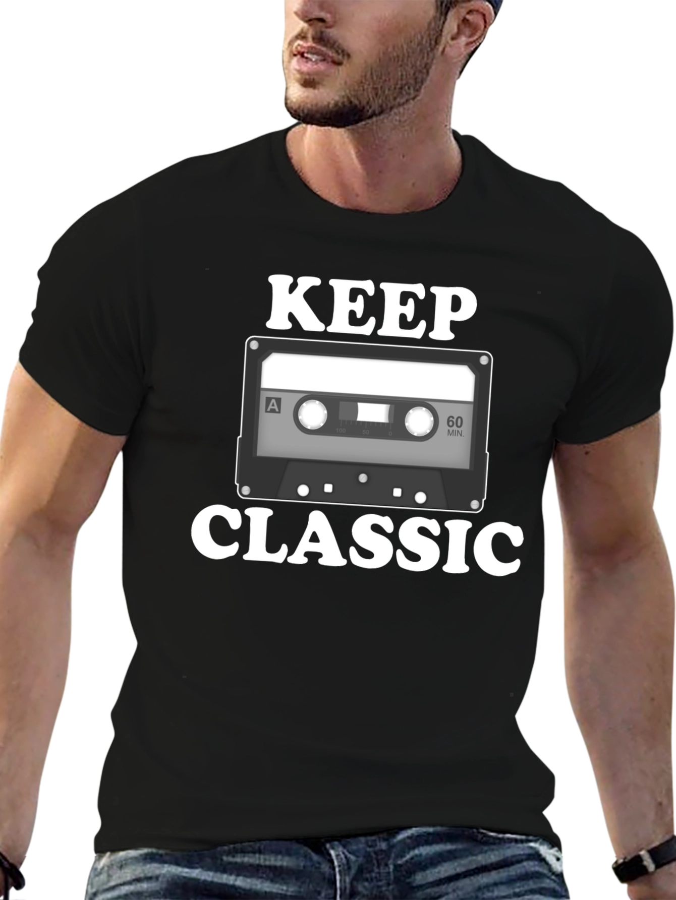 Keep Classic Graphic T-Shirt - Retro Cassette Design