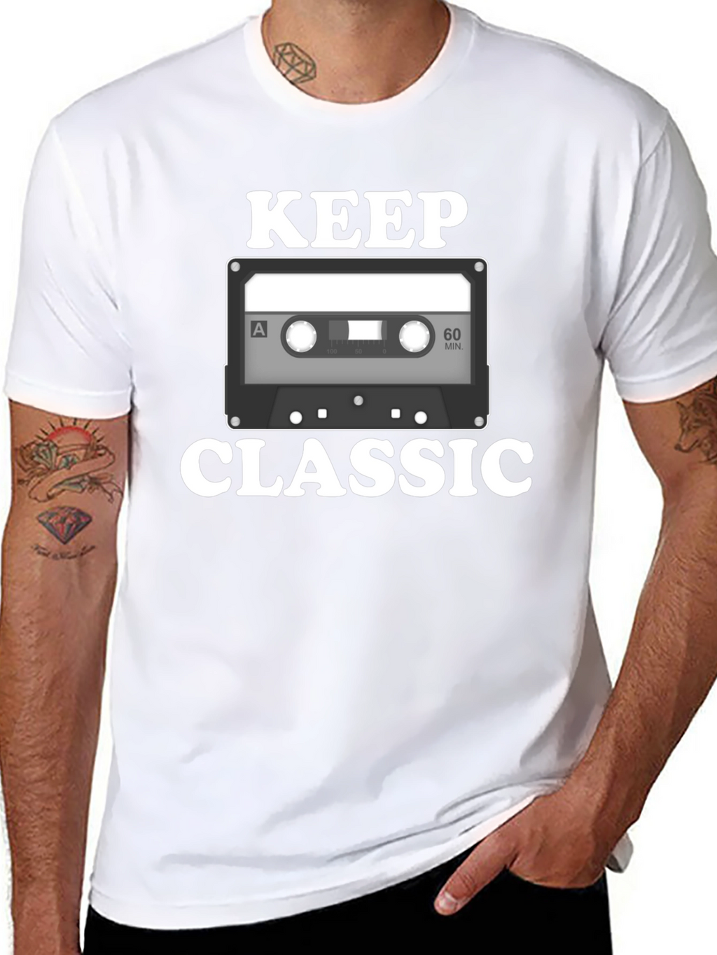 Keep Classic Graphic T-Shirt - Retro Cassette Design