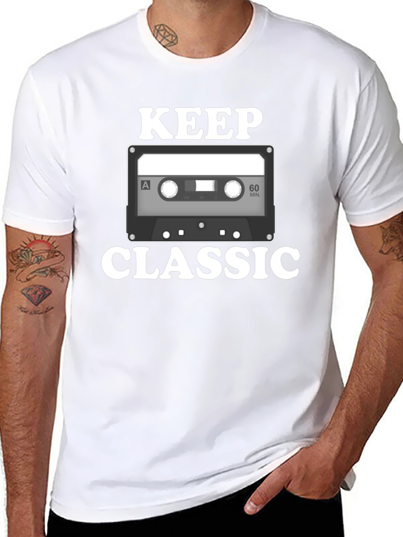 Keep Classic Graphic T-Shirt - Retro Cassette Design