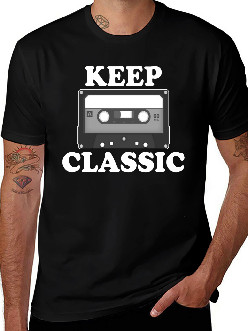 Keep Classic Graphic T-Shirt - Retro Cassette Design