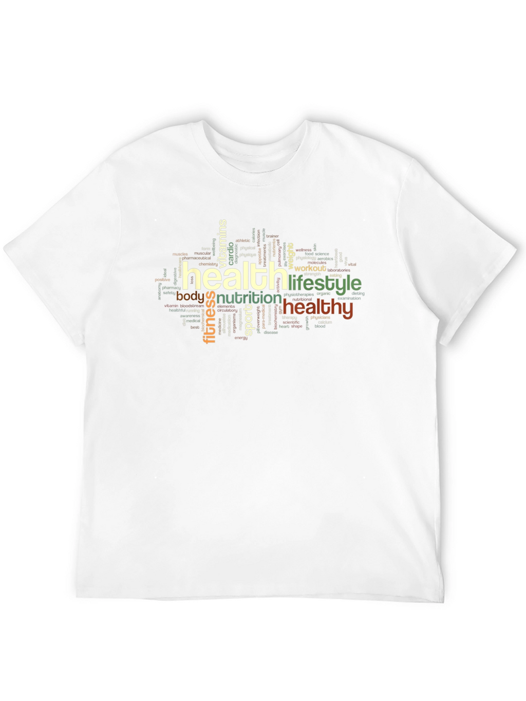 Health & Lifestyle Word Art T-Shirt
