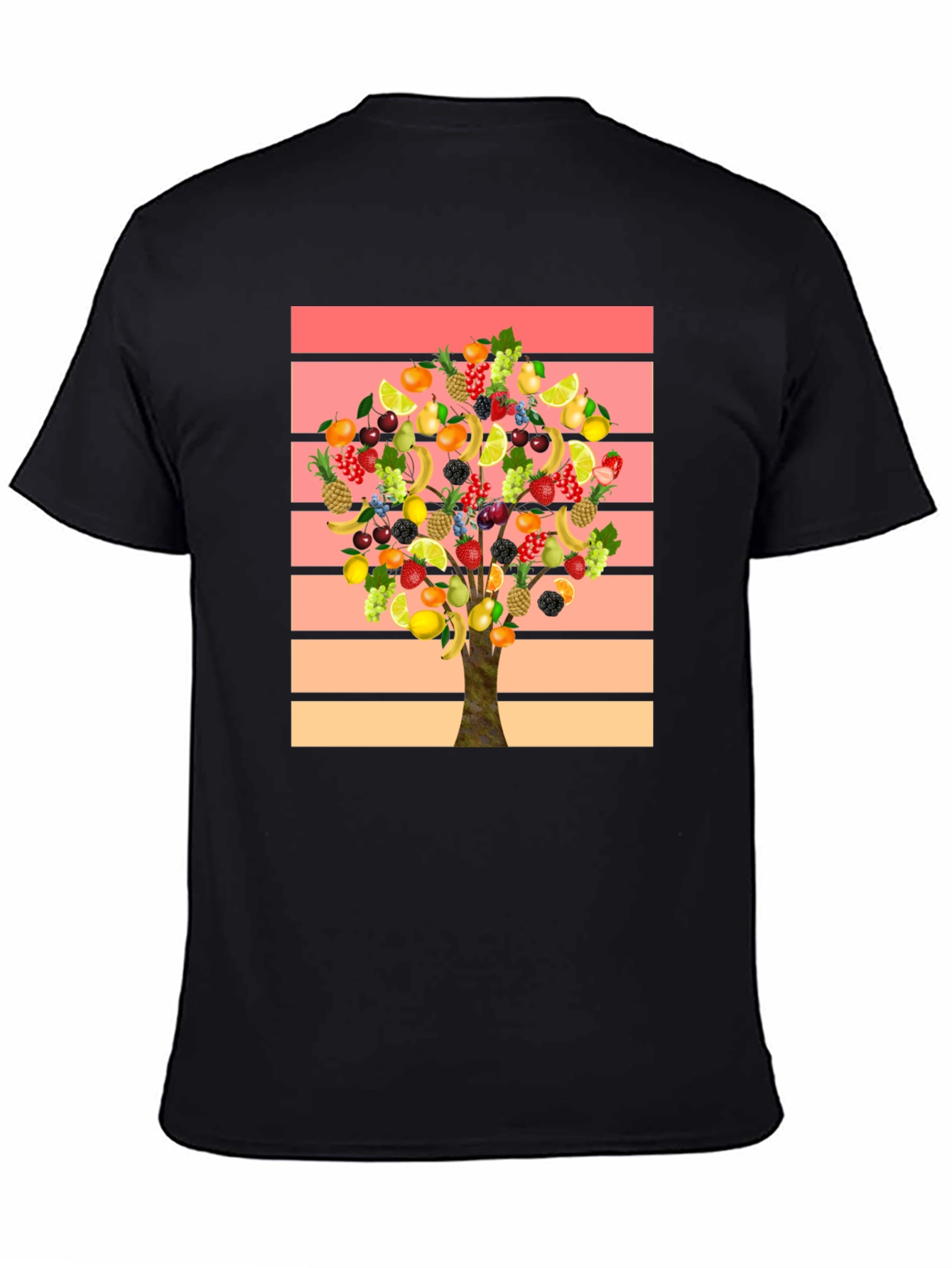 Fruit Tree Graphic Tee - Stylish Mens T-Shirt