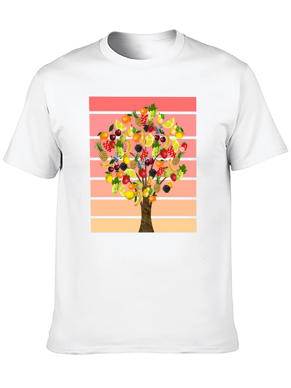Fruit Tree Graphic Tee - Stylish Mens T-Shirt