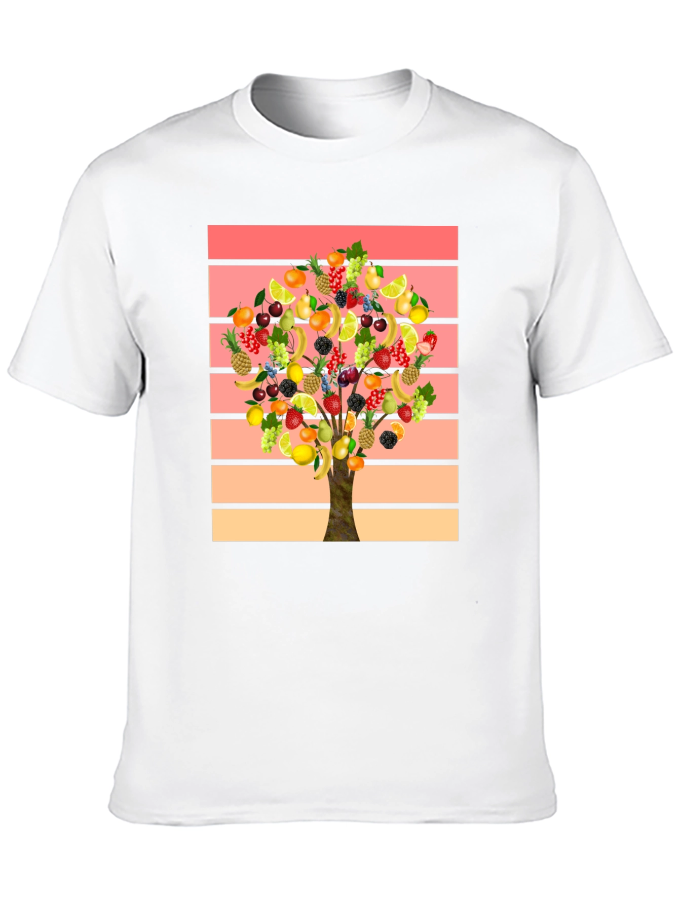 Fruit Tree Graphic Tee - Stylish Mens T-Shirt