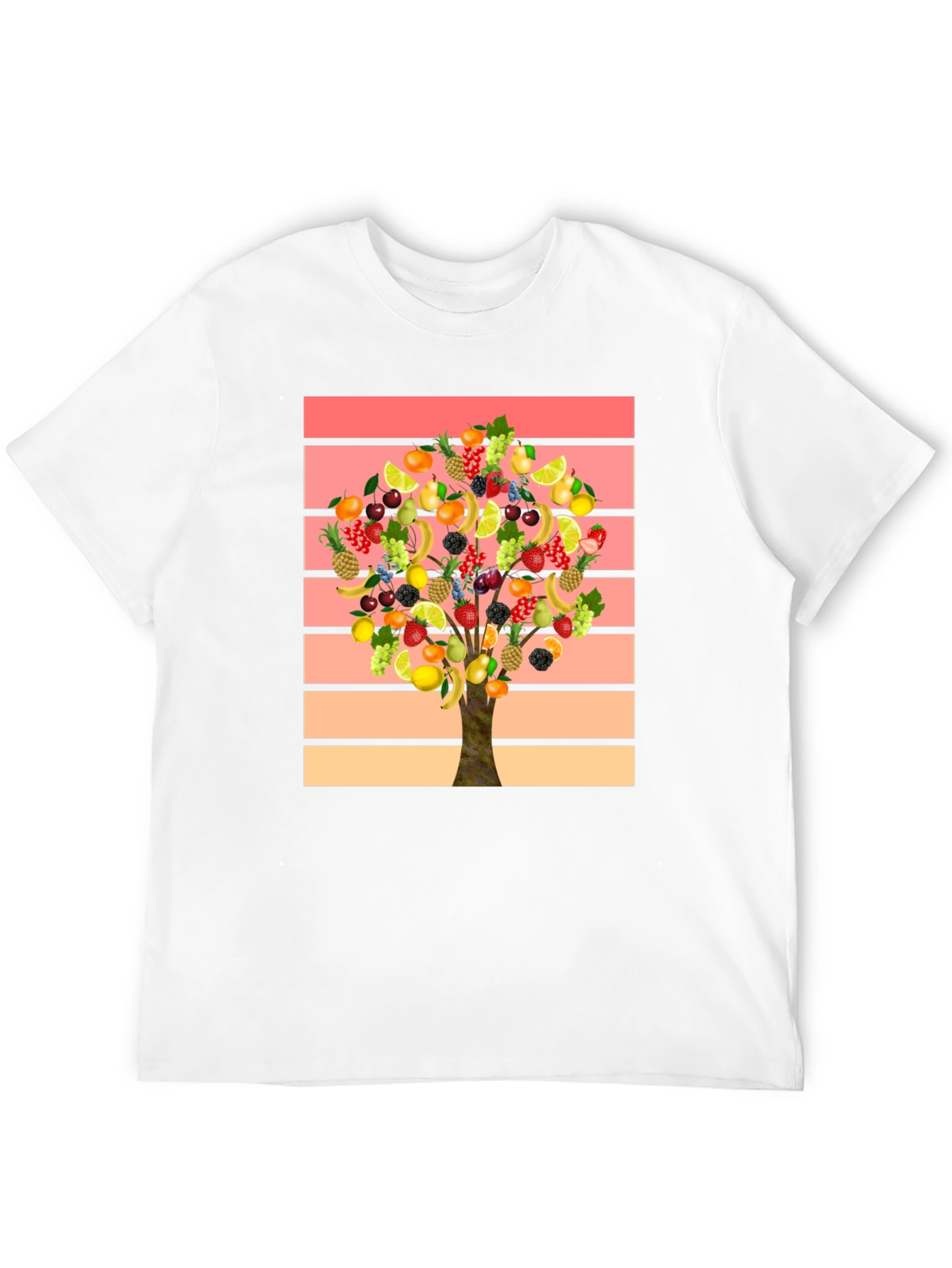Fruit Tree Graphic Tee - Stylish Mens T-Shirt