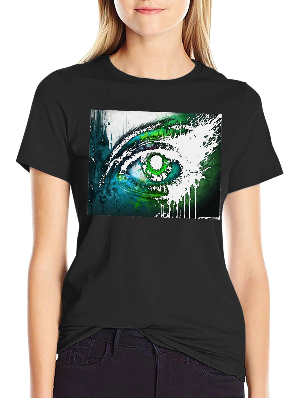Abstract Eye Graphic Tee - Unique Design Soft Cotton