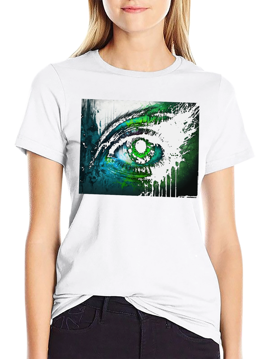 Abstract Eye Graphic Tee - Unique Design Soft Cotton